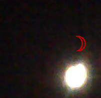 moon with red symbol